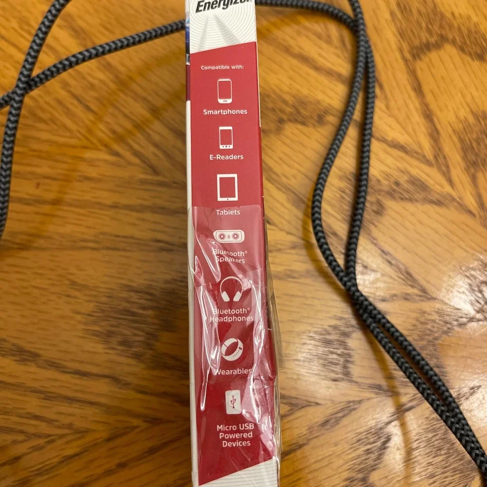Energizer braided micro USB Cable 8ft NWOT